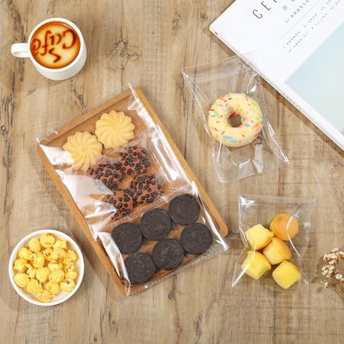 400PCS Thick Clear Cellophane Bags Self Sealing 6x5 Inches Cookie Bags Self Adhesive Resealable Cello Bag for Packaging Cookies Party Favors,3.2Mil - color: 6"x5"-400PCS