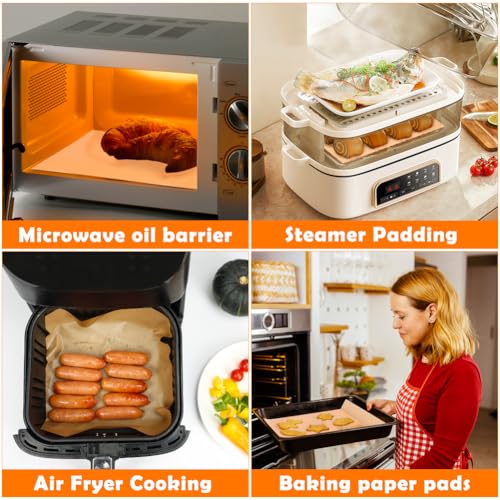 YQL 9x11 Inch 150PCS Air Fryer Disposable Liners, Unbleached Parchmen Paper - size: 9x11 Inch