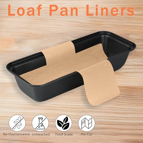 100 Pcs 13x5 in Loaf Pan Liners for Baking Bread Pan Parchment Paper - size: 13.4*5.12 inch