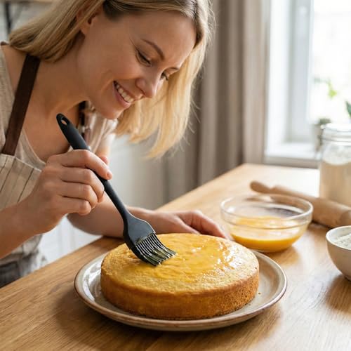JJUNW 4PCS Silicone Pastry Brushes, Heat Resistant Oil Baking Brushes