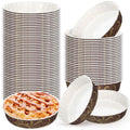 50 Pcs Paper Cake Baking Pans 6 x 1.4 Inches Disposable Pie Pans