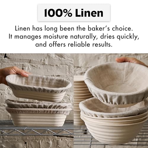 Brod & Taylor Boule Banneton Liner for Sourdough & Artisan Bread Baking – Proofing Liner Made From 100% Natural Linen (1-Pack) - size: Boule