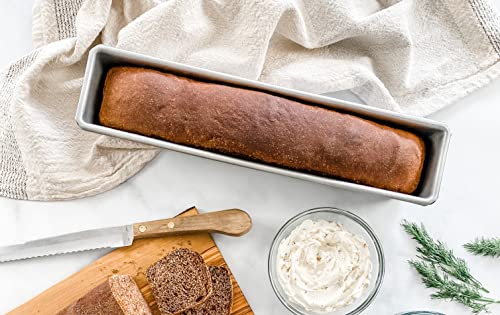 USA Pan Bakeware Nonstick Cocktail Sandwich Loaf Pan - size: 13.75 x 2.75 x 2.75 Inch, style: Cocktail Loaf Pan