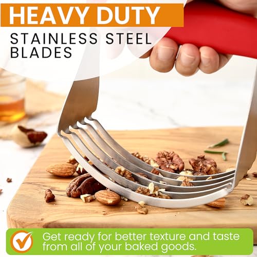 Spring Chef XL Pastry Blender, Durable Dough Blender For Baking - Red - color: Red, size: XL | Classic