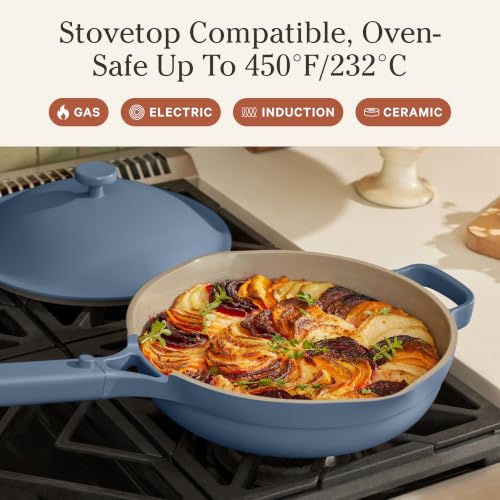 Our Place Always Pan 2.0, 10.5" Ceramic Nonstick Pan, 2.6 Qt - color: Blue Salt, size: 10.5"