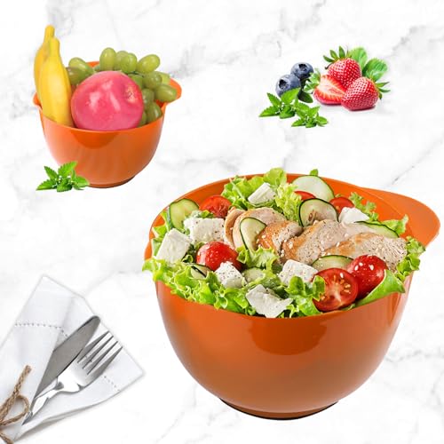 BoxedHome 4.5qt Mixing Bowls Set of 4 - color: Brownish Orange