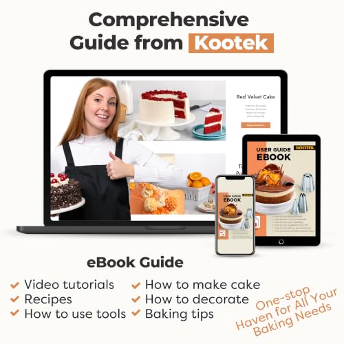 Kootek 71 Cake Decorating Kit Baking Supplies Tools for Beginners & Pros - color: Black