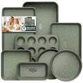 8-Piece Nonstick Bakeware Set, Stackable Oven Pan Set, Baking Pans Set - size: 8PCS