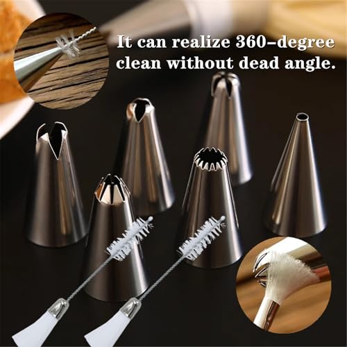 Cake Decorating Brushes, 10Pcs, Nylon Hard Bristle