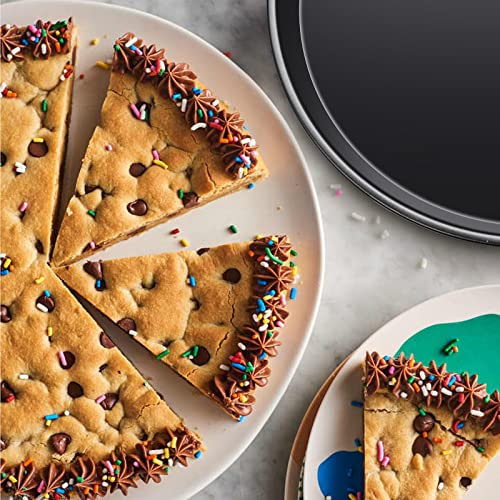 Round Cake Pan, 10 Inch Cake Pan Giant Shollow Baking Pan Round Sheet Cake Tray Pan for Christmas Baking - size: Round - 10 Inch