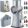 Rotary Cheese Grater Hand Crank, Vegetable Shredder - Gray & White - color: 05 - White and Gray