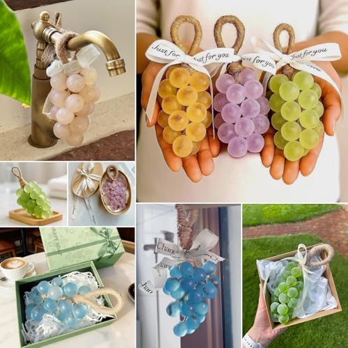 Grape Shaped Silicone Soap Mold DIY Making Kit - color: Purple
