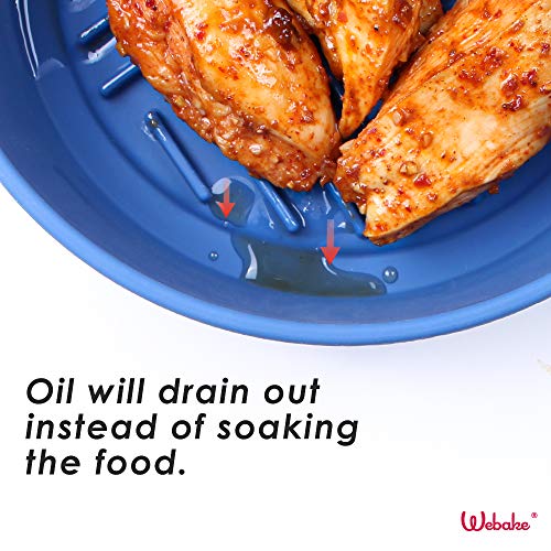 Webake Silicone Air Fryer Basket for Baking - size: 8 Inch