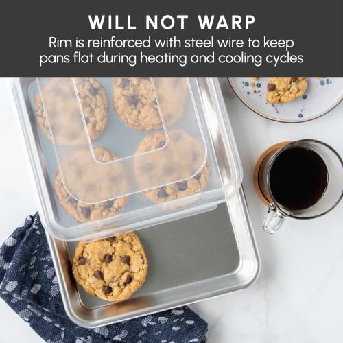 Nordic Ware Aluminized Steel Baking Set 9X13, Quarter Sheet and Lid - size: 9x13 and Quarter Sheet 3-Piece Set