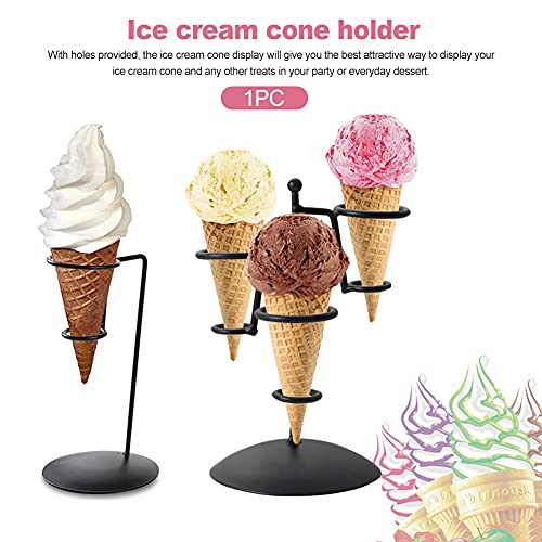 Ice Cream Cone Holder Stand, Waffle Cone Display Rack, Food Serving Rack