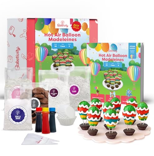 Baketivity Hot Air Balloon Madeleines STEM Learning Kids Baking Kit - color: Hot Air Balloon Madeleines