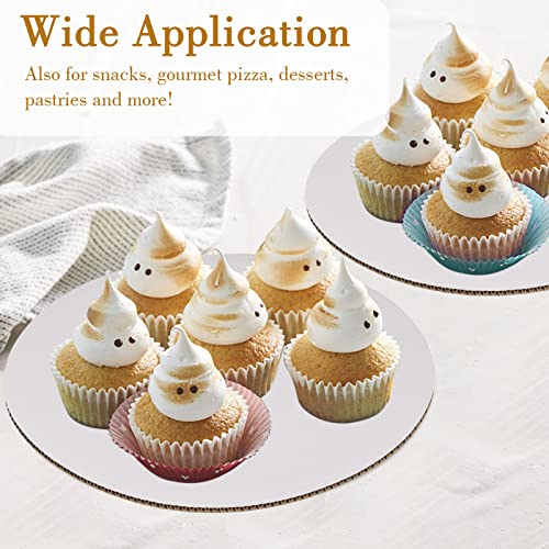 Sudaya Cake Boards 50 PCS, Cake Boards 10 Inch Round, Cardboard Cake Rounds, Disposable Cake Plates, Food Grade Cake Base Cake Tray Cake Circles, 10 Inch Cake Board White Cardboard Circles Round Base - size: 10 Inch