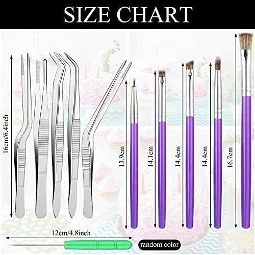 13 Pieces Kitchen Tweezers and Decorating Tools Set