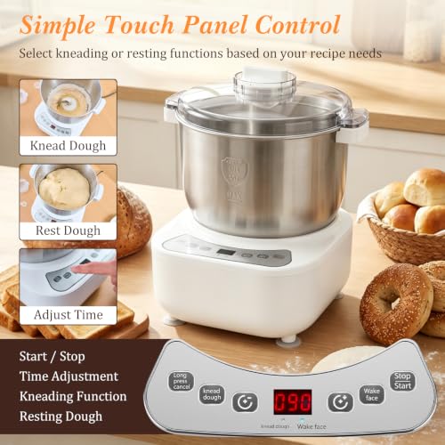 SakerPlus Electric Dough Maker with 7L Large Capacity (white)