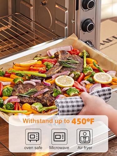 SMARTAKE 200 Pcs Parchment Paper Baking Sheets, 8x12 Inches, Non-Stick - size: 8" x 12"