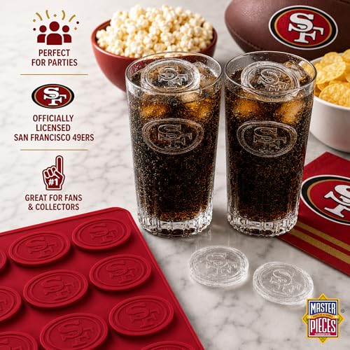MasterPieces Game Day Set - FanPans NFL San Francisco 49ers - Silicone Ice Cube Trays Two Pack - Dishwasher Safe - style: San Francisco 49ers
