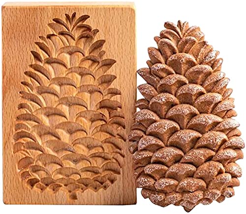 Carved Wooden Gingerbread Cookie Mold,3D Wooden Baking Mold Cookie Biscuit Press Stamp Molds,Cookie Cutter,Cookie Stamp,DIY Biscuit Stamp Mould for Halloween Thanksgiving Christmas(4PCS) - color: 4PCS
