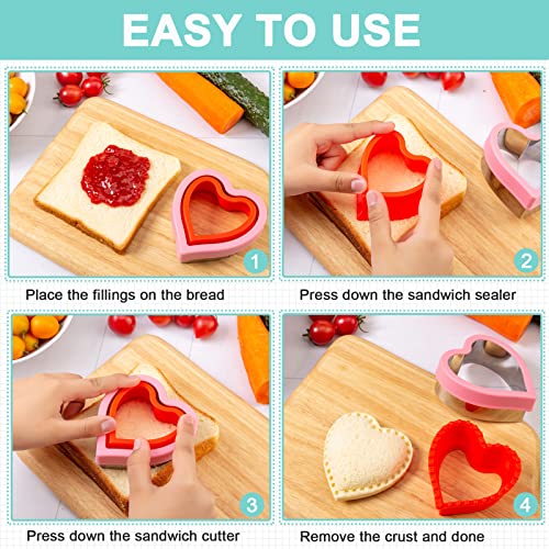 Sandwich Cutters for Kids Lunch 48 Pcs - color: Green Orange 48pcs
