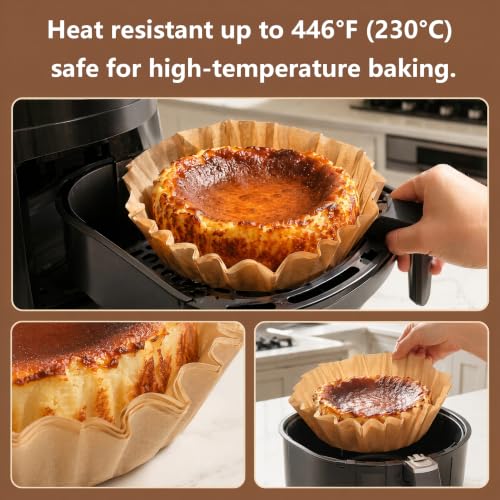 50 Pcs 6" Parchment Liners for Basque Cheesecake, Round Pan - size: 6inches