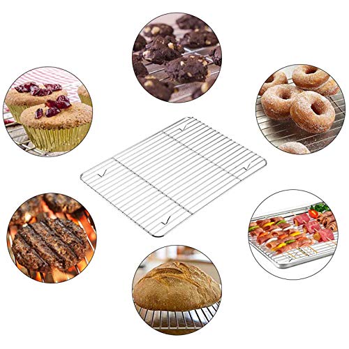 TeamFar Cooling Rack, 15"/11" Stainless Steel Wire Baking Rack, 2PCS - size: 15.3’’*11.1’’+11.7’’*9’’