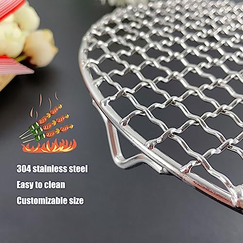 Multi-Purpose Round Cooling Cooking Rack Dia 12" Stainless Steel Barbecue Rack with 3 Legs for Cooking Baking Steaming - size: Dia 12"