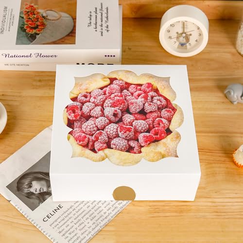 NPLUX 20 Pack Halloween Bakery Boxes, 9x9x3 Pie Boxes for Pickup Orders