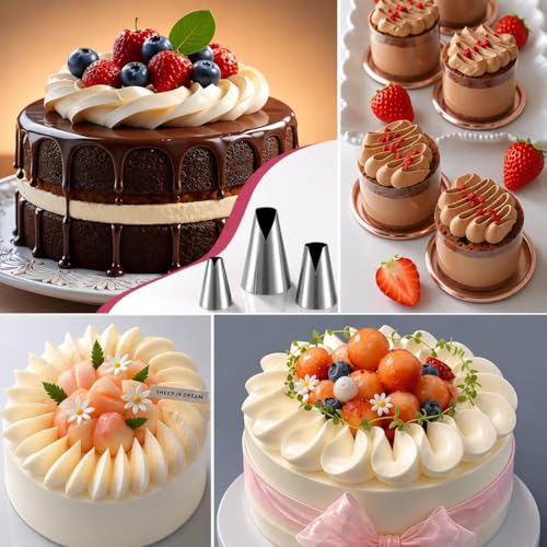 cake piping tips, Russian Piping Tips Set,V-shaped Wave Nozzles Piping Kit - DIY Icing Nozzle Tool for Cupcakes (V-shape) - color: V-shape