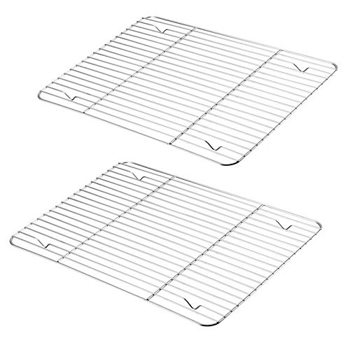 P&P CHEF 15.3" x 11.25" Cooling Baking Wire Racks Pack of 2, Silver - color: Silver, size: 15.3" x 11.25"