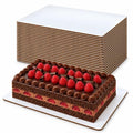 24 Pack 13.75x9.75 White Rectangle Quarter Sheet Cake Boards - size: 24 Pack