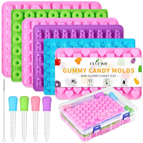 Mini Gummy Candy Silicone Molds Set, 6 Pcs - style: 6pcs