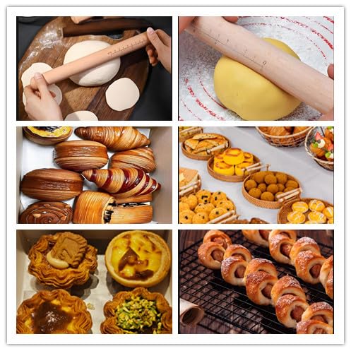 Bread Pizza Pie Rolling Pin（15 * 1.18inch ） - size: 14.96x1.18 in