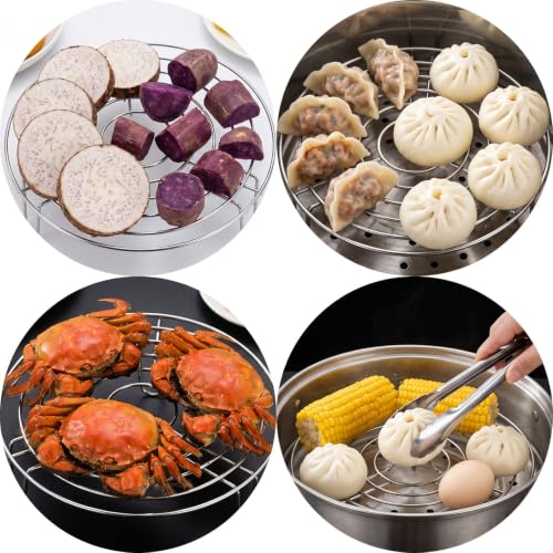 Round Steamer Rack and Cooling Rack, 7.8 Inch Heavy Duty Stainless Steel