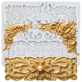 Baroque Silicone Mold Curlicues Scroll Lace Fondant Molds - color: Style ZH
