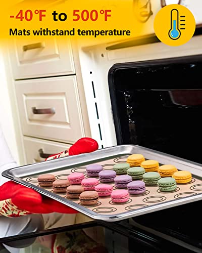 Katbite Macaron Silicone Baking Mat Set of 2 Grey - color: 2 Pack