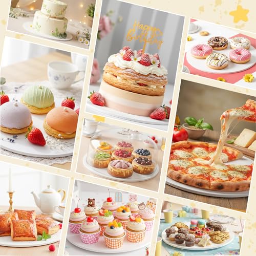 2PCS Cake Boards 12 inch Round, 1/4" Thick White Cake Drums - color: 1/4in-2Pcs-12in