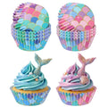 Mermaid Cupcake Liners 200 Pack Scale Baking Cups for Parties - style: Style A