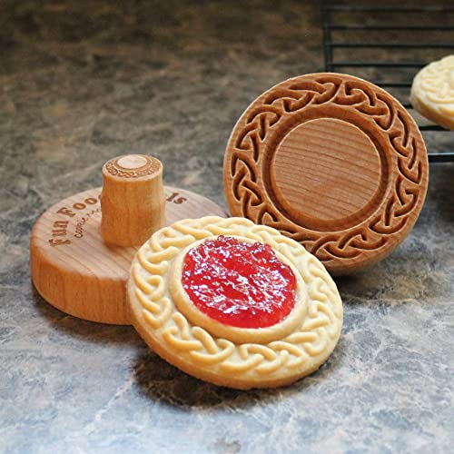 Wood Cookie Stamp, 2.5 Inch (Celtic Frame CS-033) - color: Celtic Frame CS-033