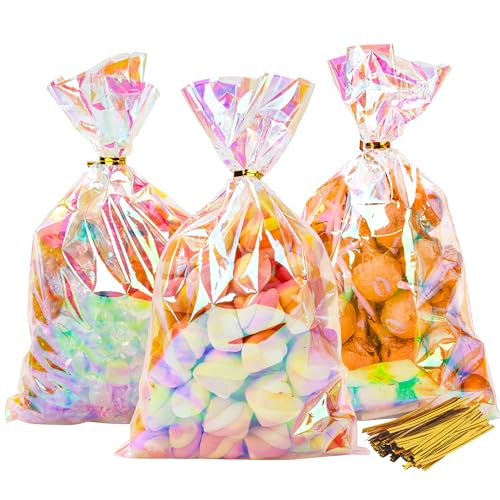 NPLUX Halloween Treat Bags, 100 Pack 6x10 in for Home Bakers - size: 6 x 10 inches