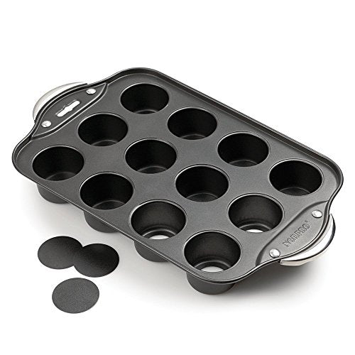 Norpro Nonstick Mini Cheesecake Pan with Handles, 12 count