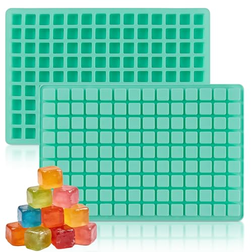 2Pack Square Silicone Candy Molds,126- Cavity Non-Stick Mini Gummy Mold for Caramel,Hard Candy,Ice Cube,Chocolate,Ganache - size: 126-Cavity 2Pack