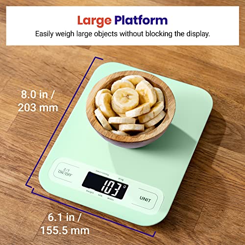 Etekcity Food Kitchen Scale, Digital Grams and Ounces, Large - color: Green