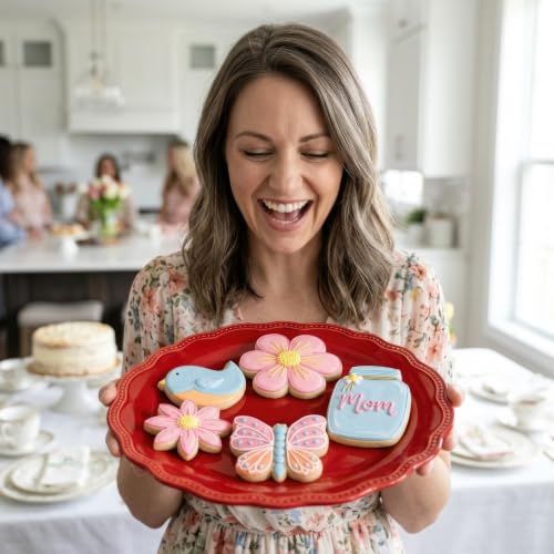 Ann Clark Mother's Day Flower Garden Cookie Cutter Set of 5, Made in USA