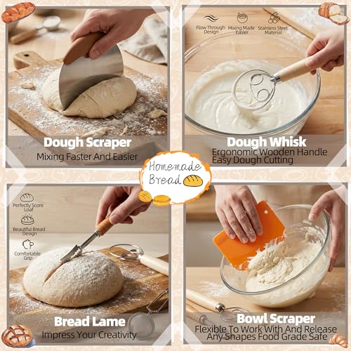 LOCONHA Sourdough Starter Kit, Sourdough Bread Baking Supplies Making Tools