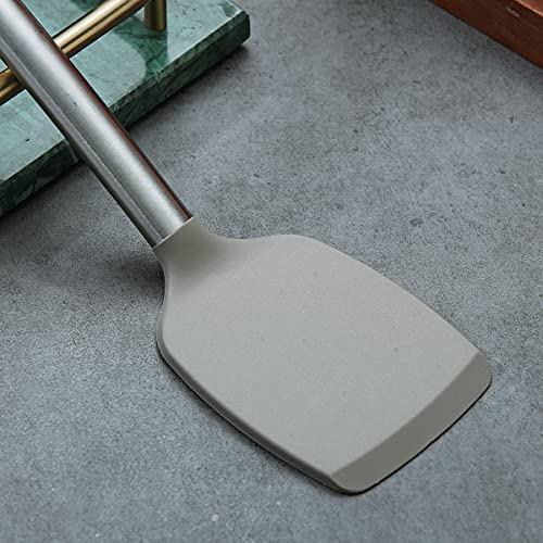 Berglander Spatulas, Non-stick Silicone Solid Turner,Barbecue Spatulas Turner For Cooking, Kitchen Dishwasher Safe, Easy to Clean - style: f. Solid Turner