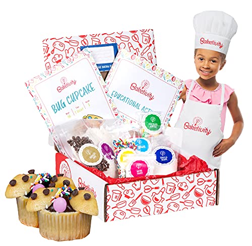 Baketivity Bug Cupcakes Kids Baking Kit with Pre-Measured Ingredients - color: Bugs